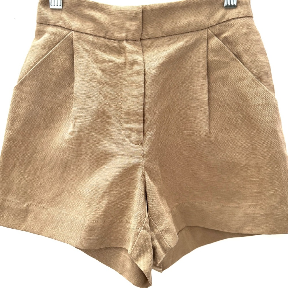 Aritzia Wilfred Fable Tan Linen Shorts Size 00